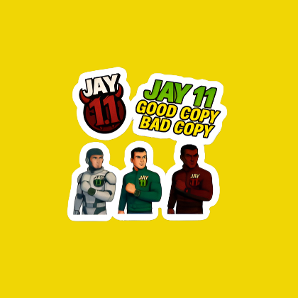 Jay 11™ Official Signature Bubble-free stickers